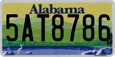 AL license plate 5AT8786