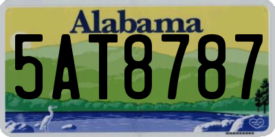 AL license plate 5AT8787