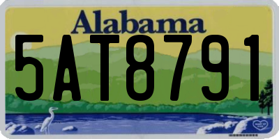 AL license plate 5AT8791
