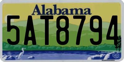 AL license plate 5AT8794