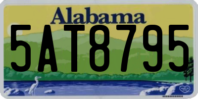 AL license plate 5AT8795