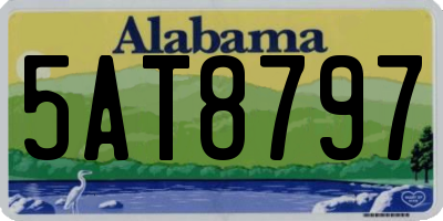 AL license plate 5AT8797