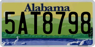 AL license plate 5AT8798