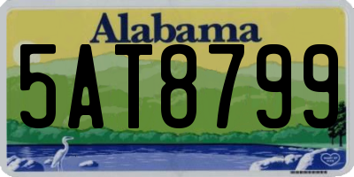 AL license plate 5AT8799