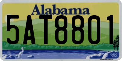 AL license plate 5AT8801