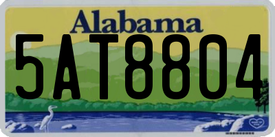 AL license plate 5AT8804