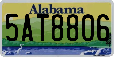 AL license plate 5AT8806