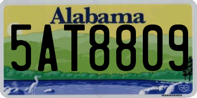 AL license plate 5AT8809