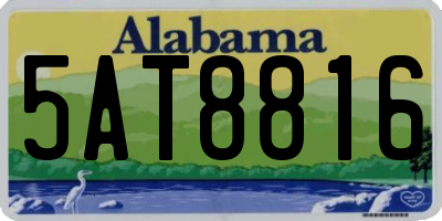 AL license plate 5AT8816