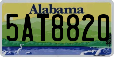 AL license plate 5AT8820