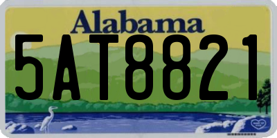 AL license plate 5AT8821
