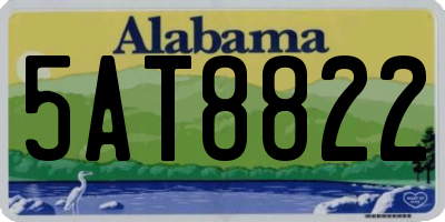 AL license plate 5AT8822