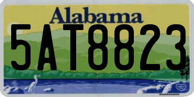 AL license plate 5AT8823