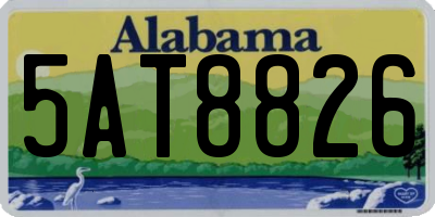 AL license plate 5AT8826