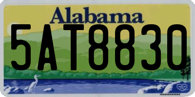 AL license plate 5AT8830