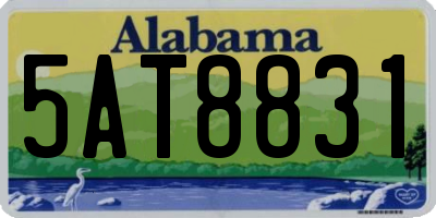 AL license plate 5AT8831