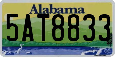 AL license plate 5AT8833