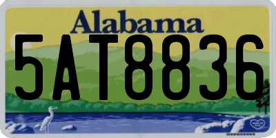 AL license plate 5AT8836