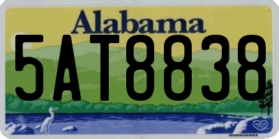 AL license plate 5AT8838