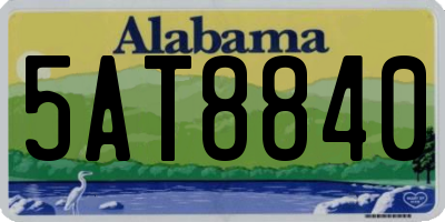 AL license plate 5AT8840