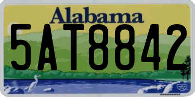 AL license plate 5AT8842