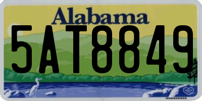 AL license plate 5AT8849