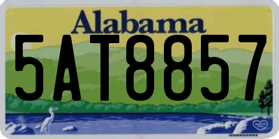AL license plate 5AT8857