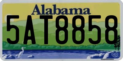 AL license plate 5AT8858