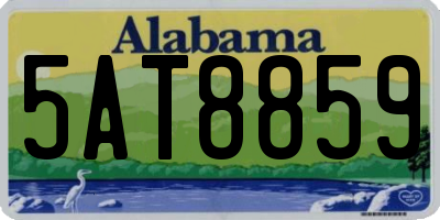 AL license plate 5AT8859