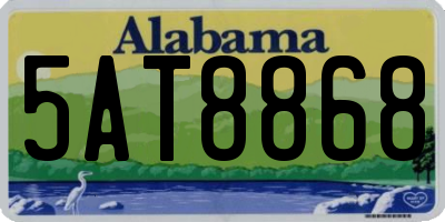 AL license plate 5AT8868