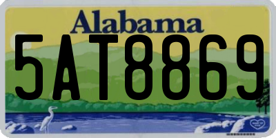 AL license plate 5AT8869