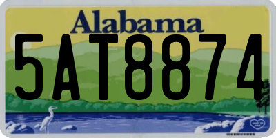 AL license plate 5AT8874