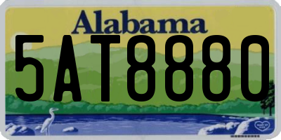 AL license plate 5AT8880