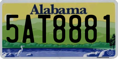 AL license plate 5AT8881