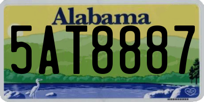 AL license plate 5AT8887