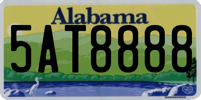 AL license plate 5AT8888