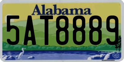 AL license plate 5AT8889