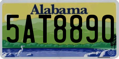 AL license plate 5AT8890