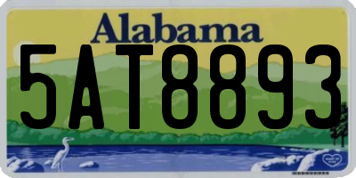 AL license plate 5AT8893
