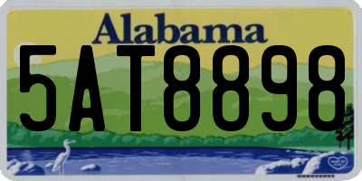 AL license plate 5AT8898