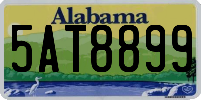 AL license plate 5AT8899