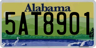 AL license plate 5AT8901