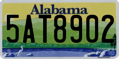 AL license plate 5AT8902