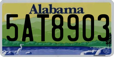 AL license plate 5AT8903
