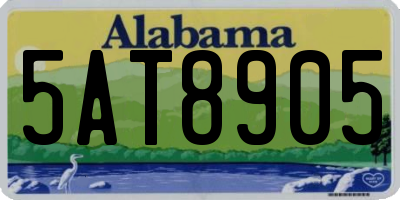 AL license plate 5AT8905
