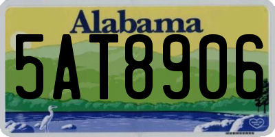 AL license plate 5AT8906