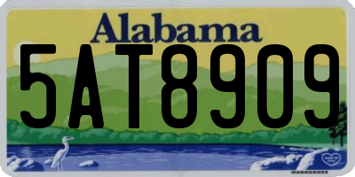 AL license plate 5AT8909
