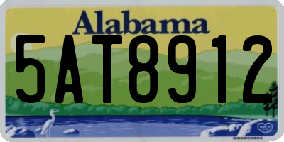 AL license plate 5AT8912