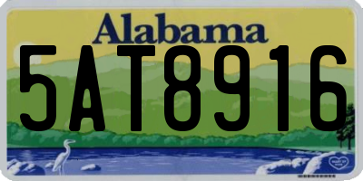 AL license plate 5AT8916