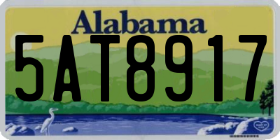 AL license plate 5AT8917